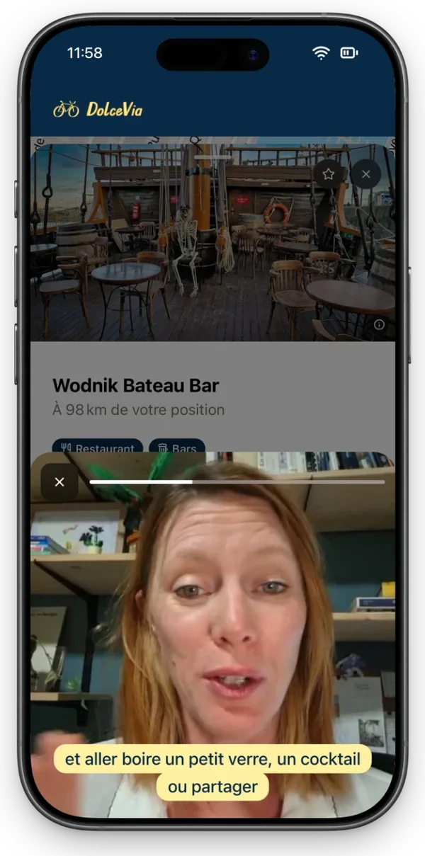 Capsule vidéo sous-titrée en cours de lecture