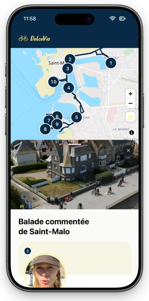 Balade commentée de Saint-Malo en dix étapes sur la carte